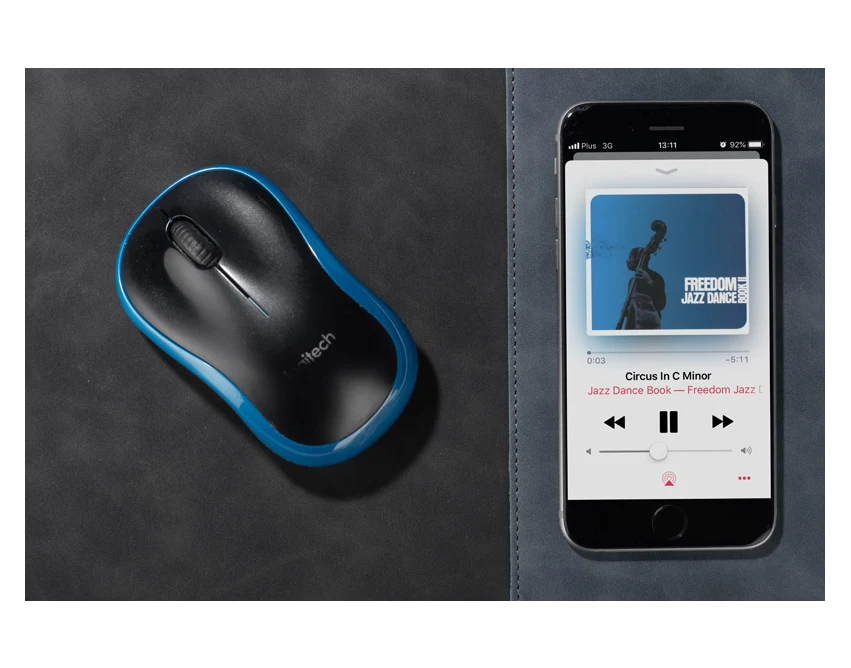 Granatowa podkładka pod mysz ENERGO 15W z ładowarką