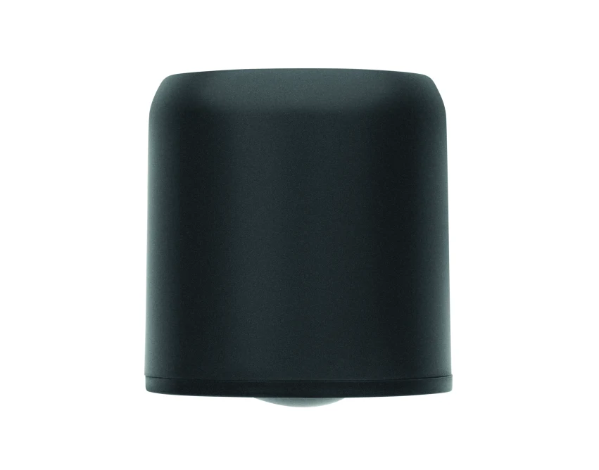 Czarny mini wentylator USB Glaci z logo – 2600 mAh, ABS