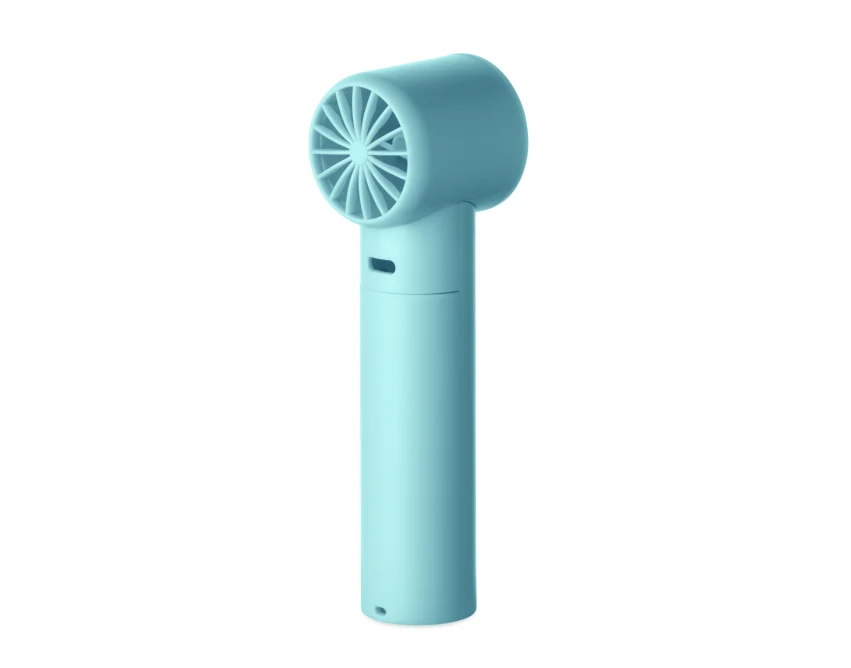 Mini wentylator USB Glaci baby blue z logo firmy 2600mAh