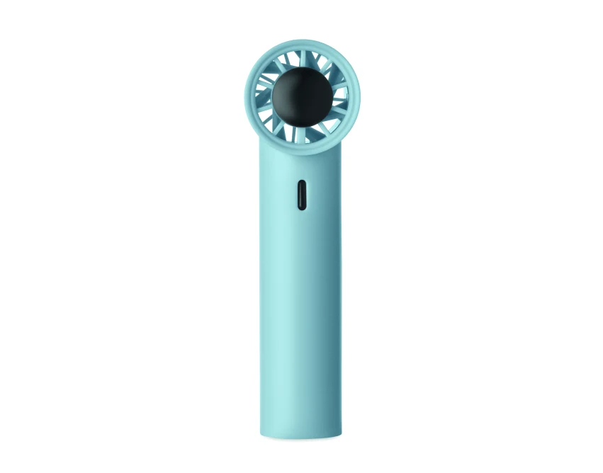 Mini wentylator USB Glaci baby blue z logo firmy 2600mAh
