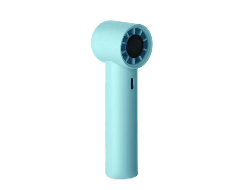 Mini wentylator USB Glaci baby blue z logo firmy 2600mAh