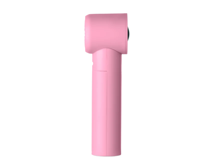 Różowy mini wentylator Glaci 2600 mAh z logo USB