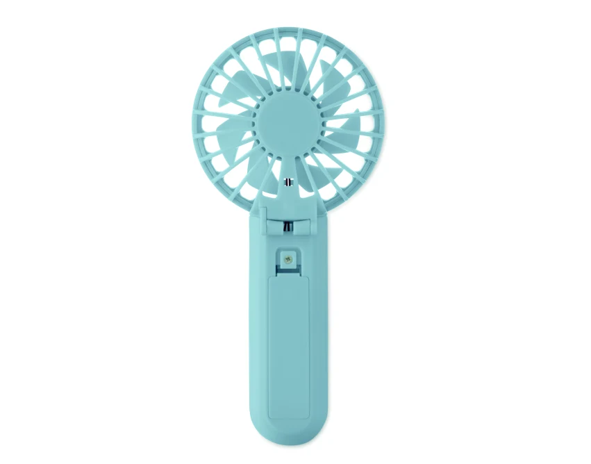 Składany wentylator Ibera Baby Blue z logo firmy – ABS 500mAh
