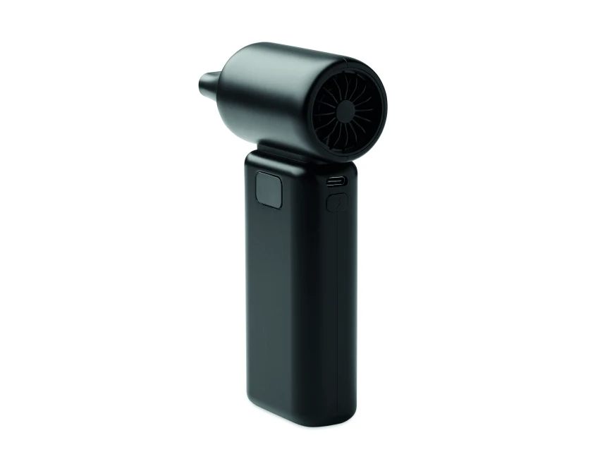 Mini wentylator USB Techmate czarny ABS z logo firmy
