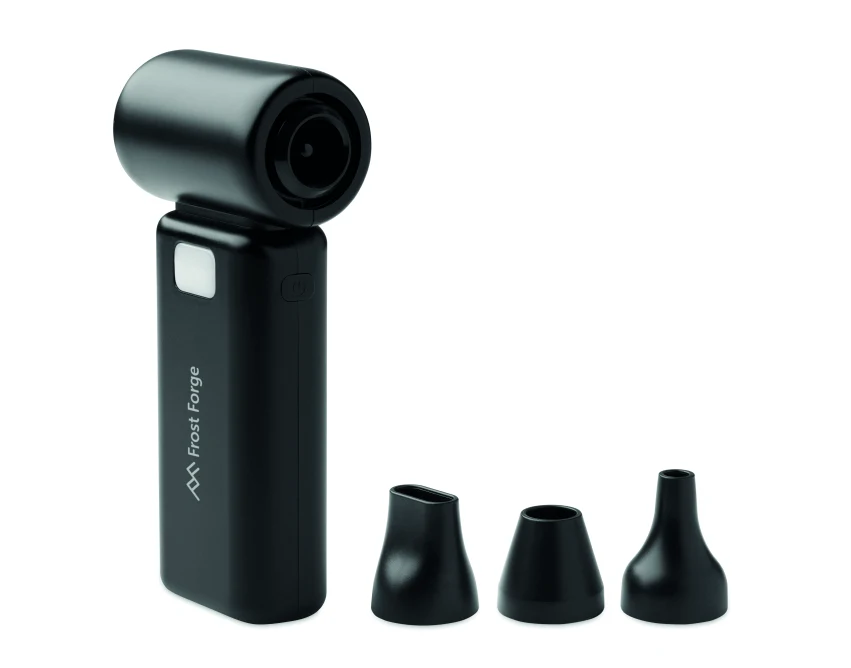 Mini wentylator USB Techmate czarny ABS z logo firmy