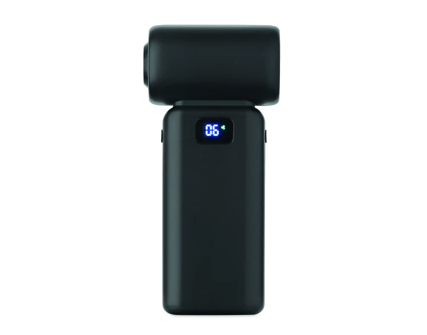Mini wentylator USB Techmate czarny ABS z logo firmy