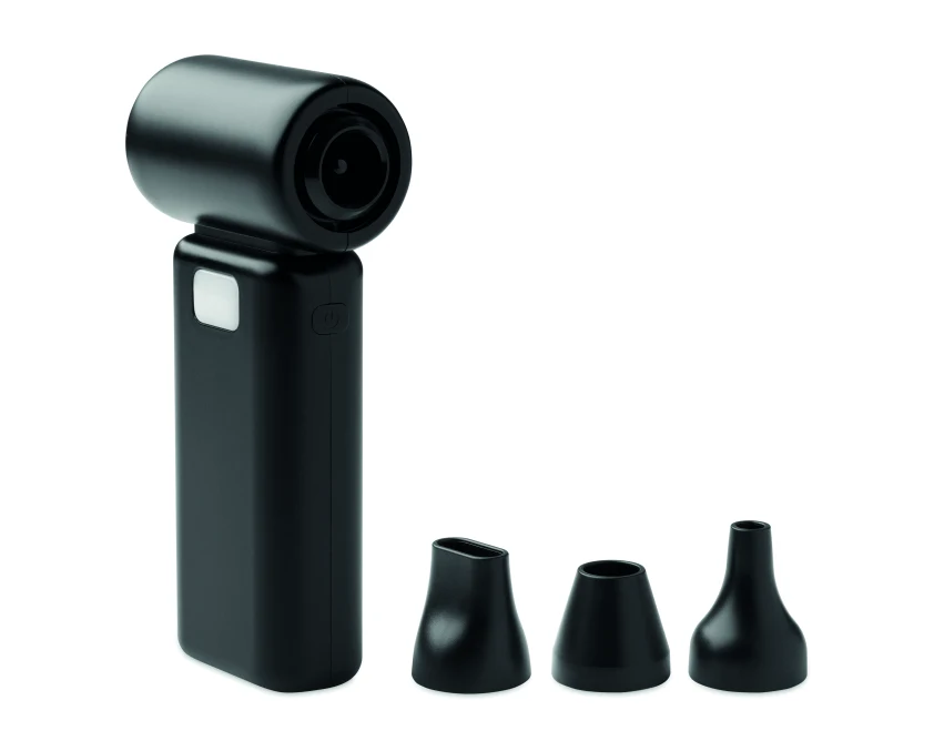Mini wentylator USB Techmate czarny ABS z logo firmy