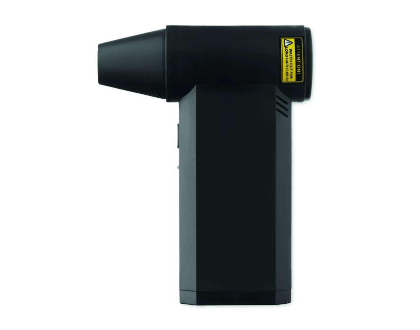 Czarny turbowentylator ABS 130 000 obr/min z nadrukiem logo