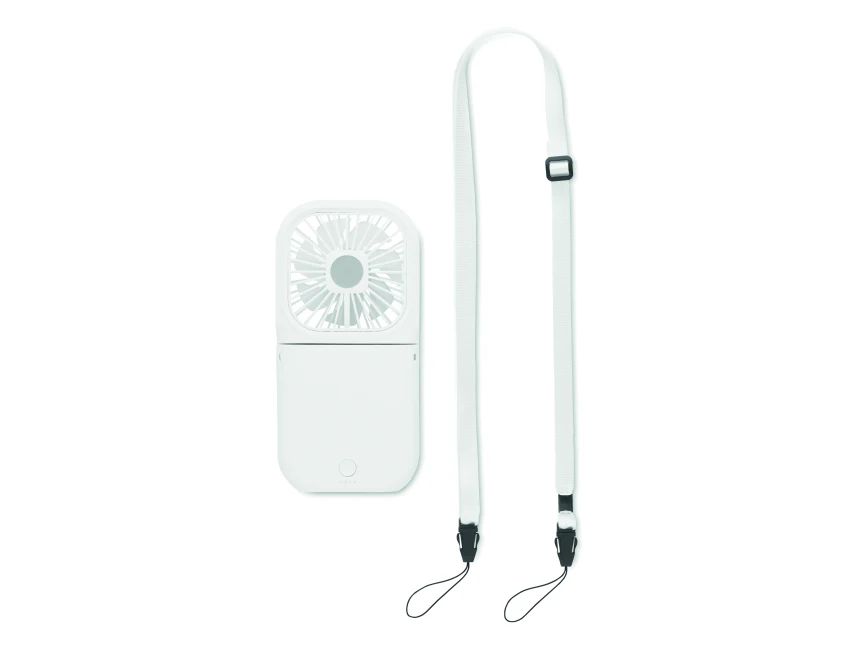 Wentylator USB biały z power bankiem 3000 mAh dla firm