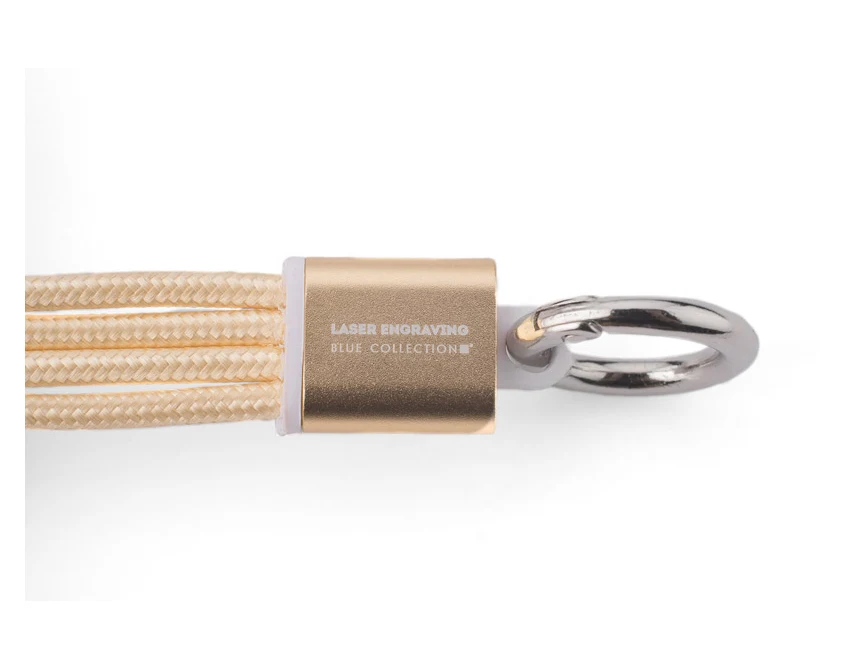 TAUS złoty kabel USB 3 w 1 z logo – 220 mm