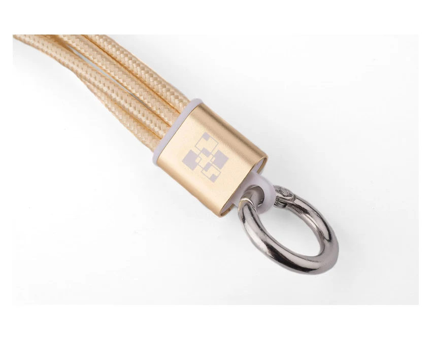 TAUS złoty kabel USB 3 w 1 z logo – 220 mm