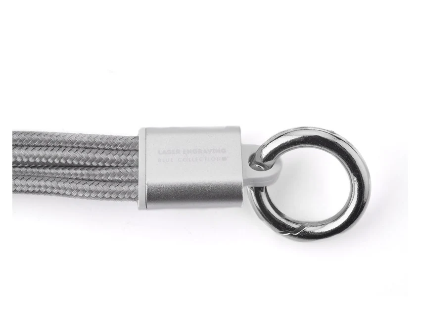 TAUS kabel USB z logo 3 w 1, srebrny 220 mm