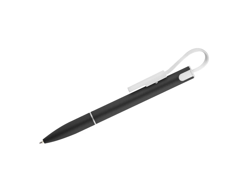 Długopis CHARGE metalowy czarny z kablem USB