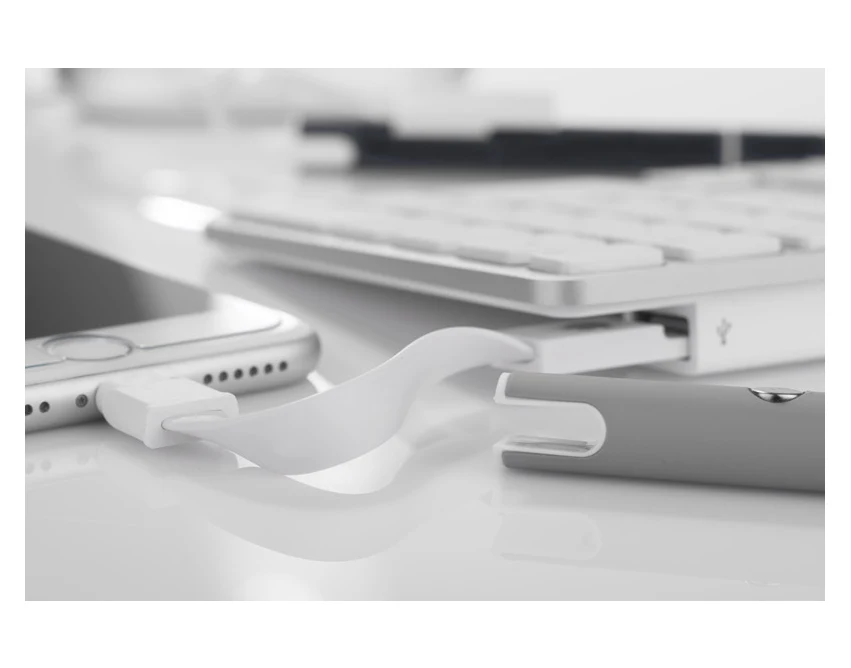 Długopis CHARGE metalowy czarny z kablem USB