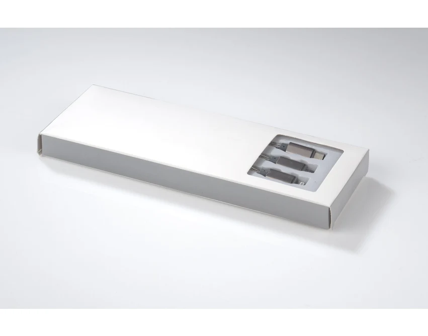 Kabel TALA USB z logo 1200 mm – srebrny 3 w 1