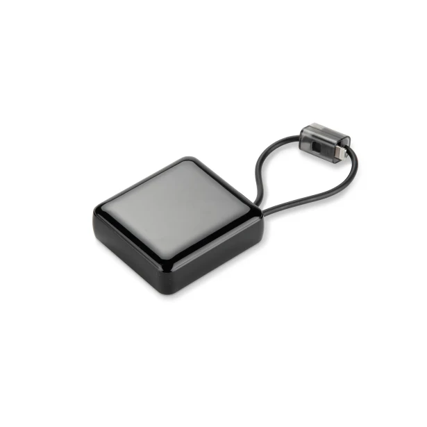 Powerbank LUMERO 10000 mAh z wbudowanym kablem czarny