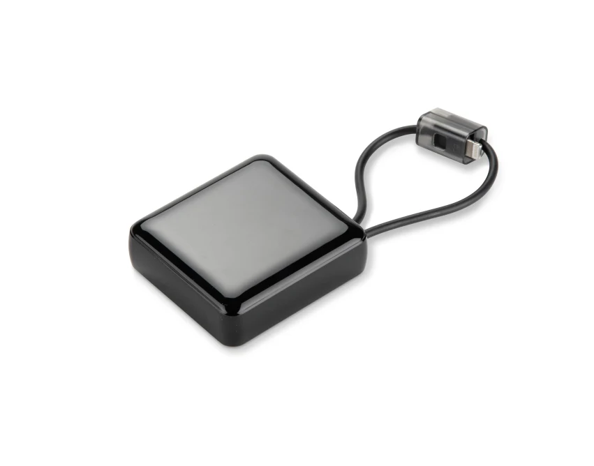 Powerbank LUMERO 10000 mAh z wbudowanym kablem czarny