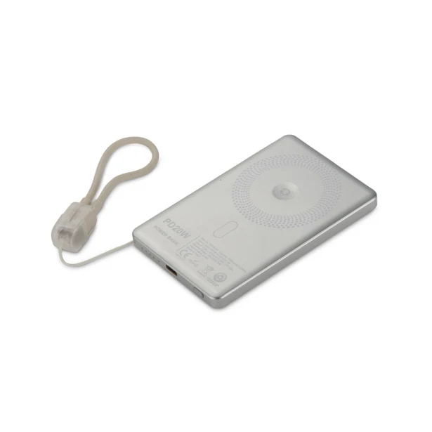 ZYNTRA powerbank bezprzewodowy 5000 mAh srebrny