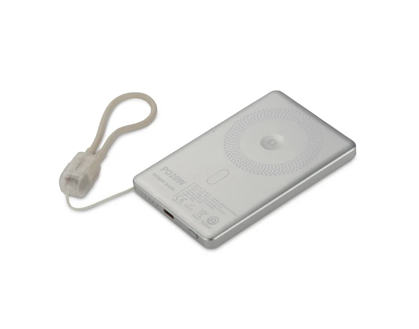 ZYNTRA powerbank bezprzewodowy 5000 mAh srebrny