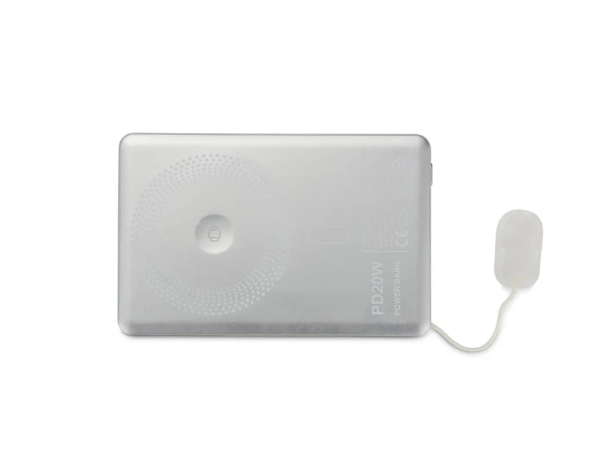 ZYNTRA powerbank bezprzewodowy 5000 mAh srebrny