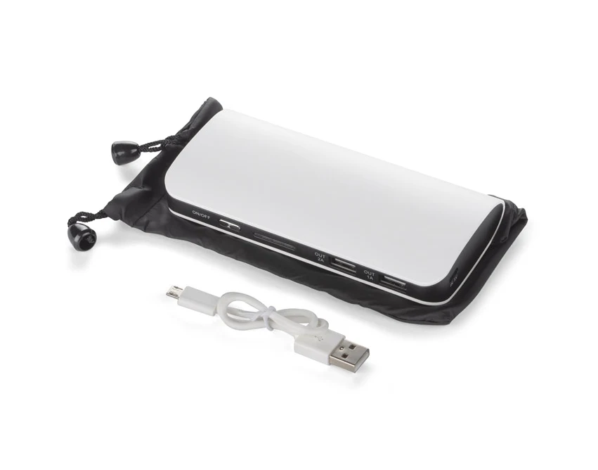 Power bank TIEN 10 000 mAh biały, bardzo pojemny