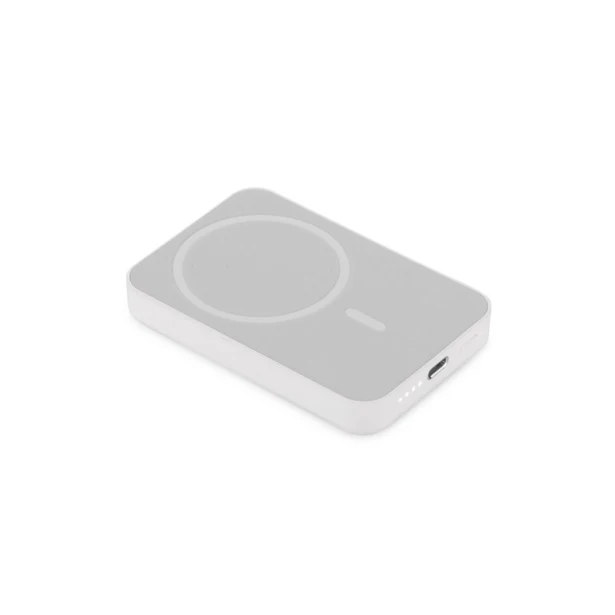 Powerbank PRESTI 5000 mAh biały, ładowanie bezprzew.