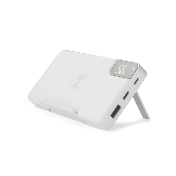 Powerbank STAND 10000 mAh bezprzewodowy biały