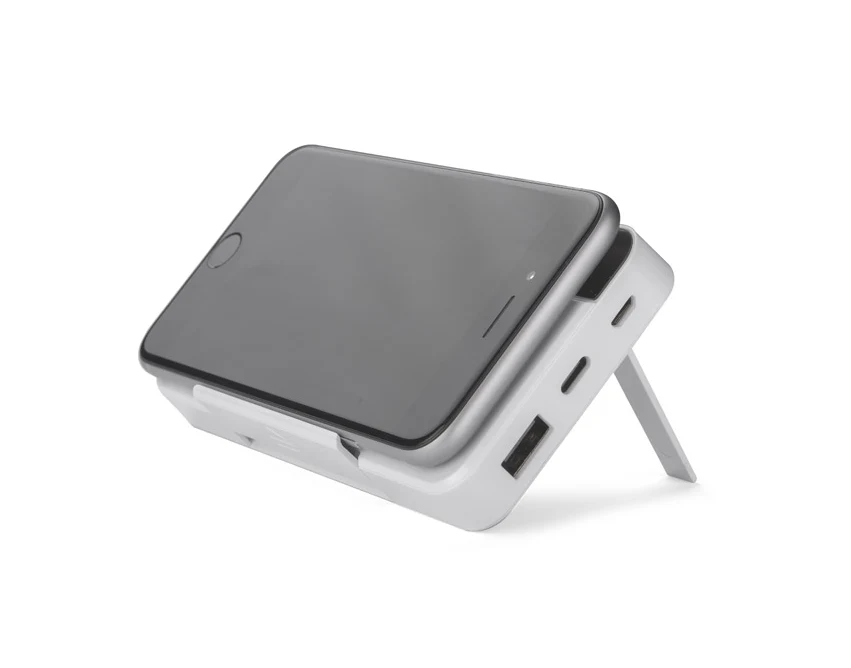 Powerbank STAND 10000 mAh bezprzewodowy biały
