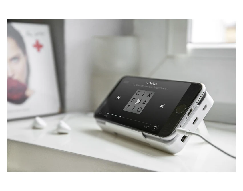Powerbank STAND 10000 mAh bezprzewodowy biały