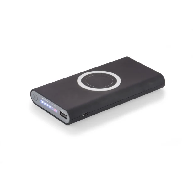 DOUBLE bezprzewodowy powerbank 8000 mAh czarny