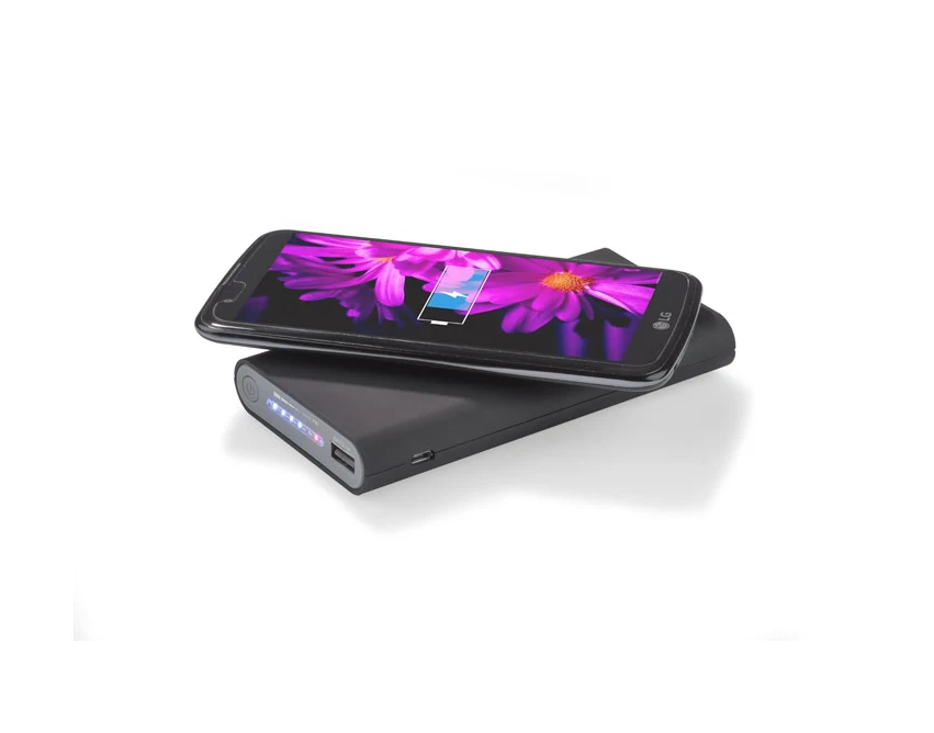 DOUBLE bezprzewodowy powerbank 8000 mAh czarny