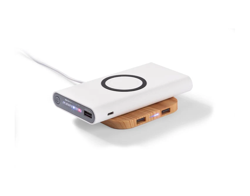 Powerbank z ładowaniem bezprzewodowym DOUBLE 8000 mAh