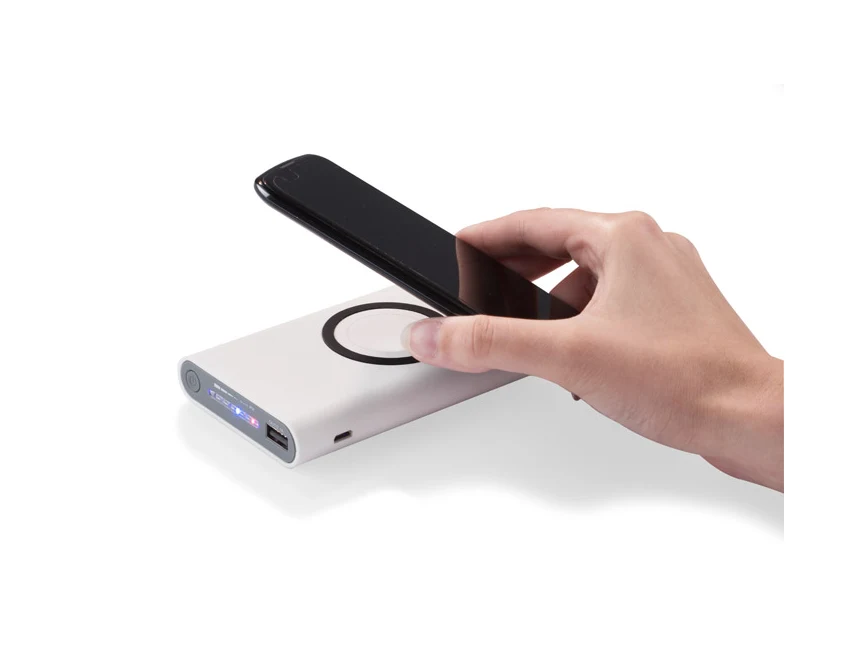 Powerbank z ładowaniem bezprzewodowym DOUBLE 8000 mAh
