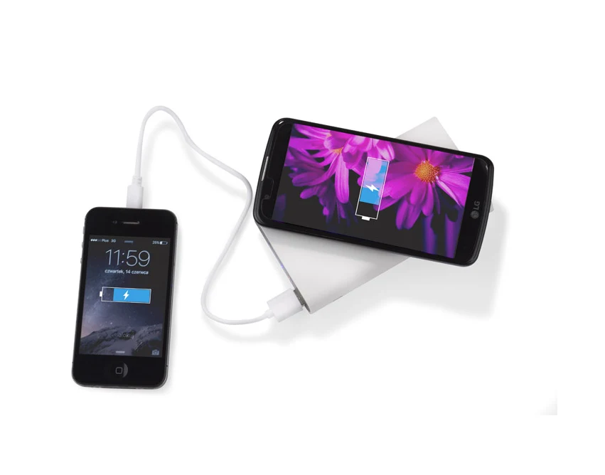 Powerbank z ładowaniem bezprzewodowym DOUBLE 8000 mAh