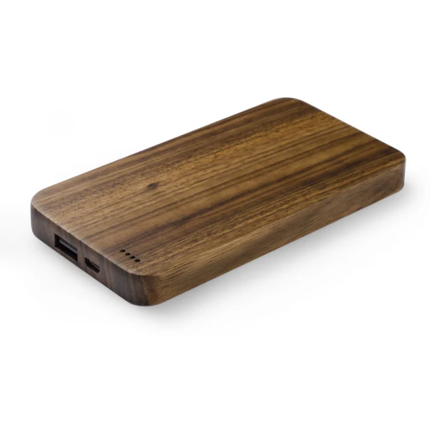 VIOUR power bank drewniany 4000 mAh brązowy