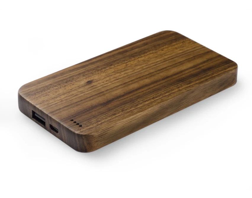 VIOUR power bank drewniany 4000 mAh brązowy