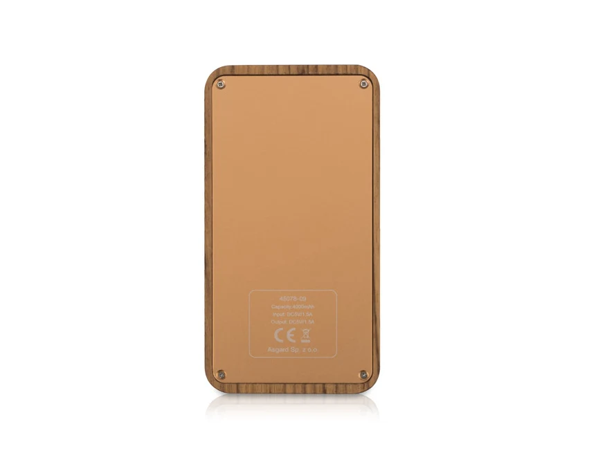 VIOUR power bank drewniany 4000 mAh brązowy