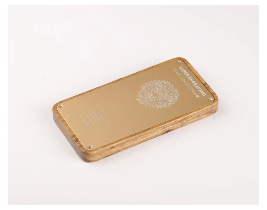 VIOUR power bank drewniany 4000 mAh brązowy