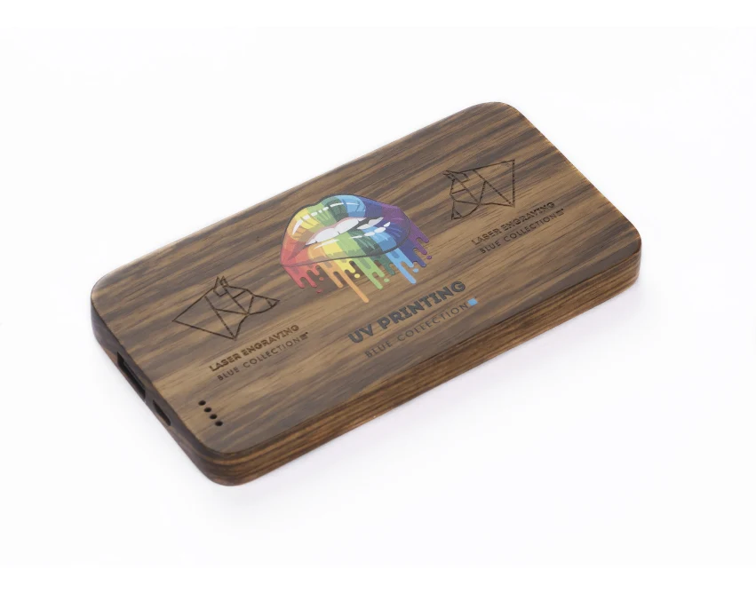 VIOUR power bank drewniany 4000 mAh brązowy