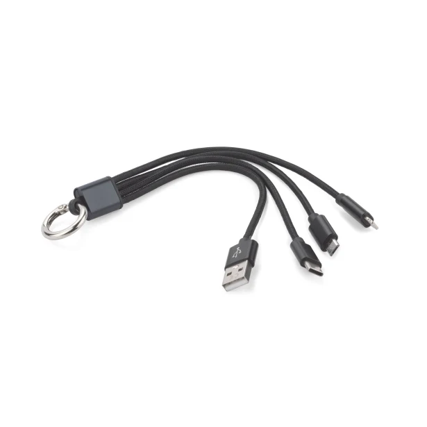TAUS kabel do ładowania z logo czarny 220 mm