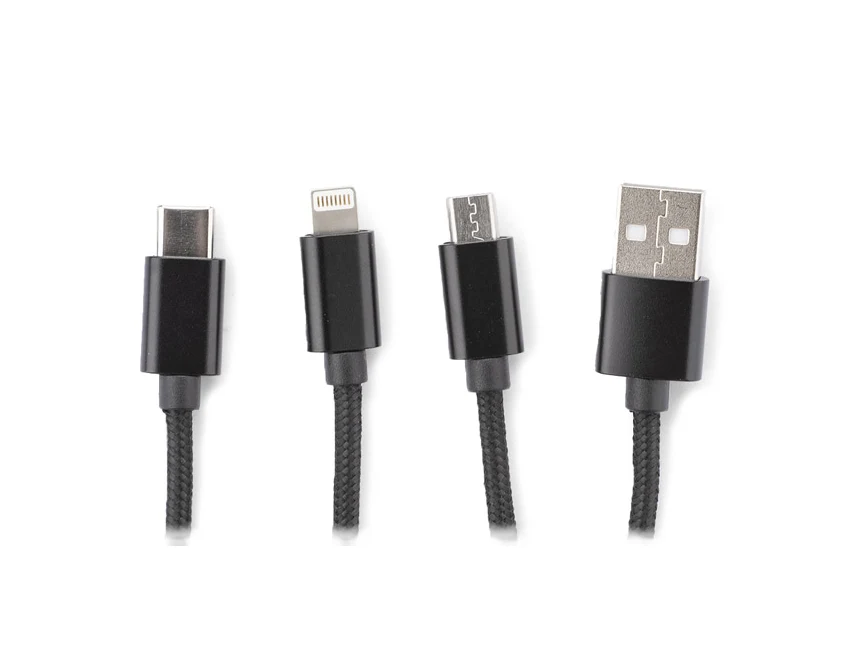 TAUS kabel do ładowania z logo czarny 220 mm