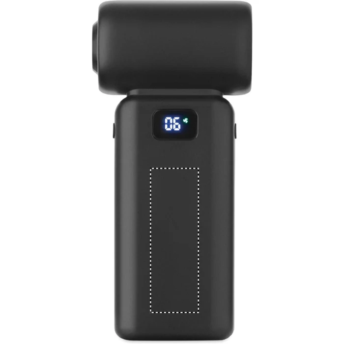 Schemat znakowania dla Etykieta - DL na gadżecie: Mini wentylator USB Techmate czarny ABS z logo firmy