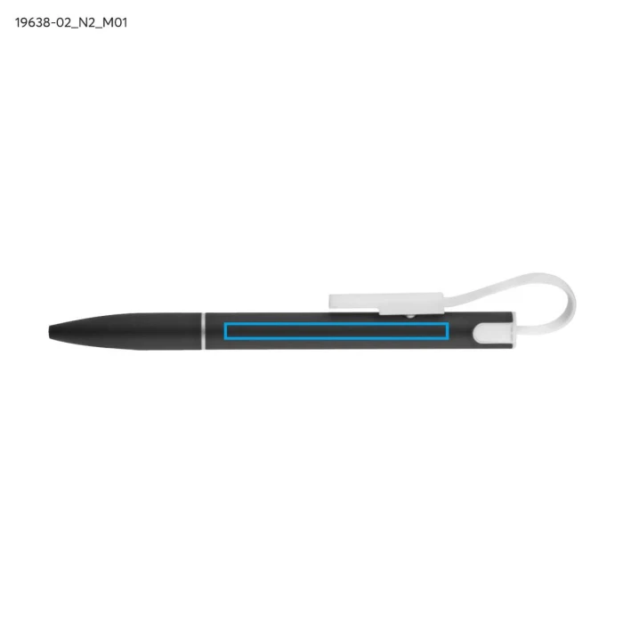 Schemat znakowania dla Tampondruk - N2 na gadżecie: Długopis CHARGE metalowy czarny z kablem USB