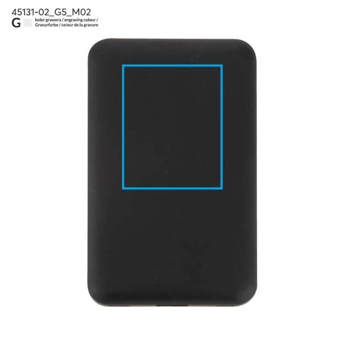 Schemat znakowania dla Grawerowanie laserowe - G5 na gadżecie: VELOCE powerbank 10000 mAh z ładowaniem bezprzewodowym