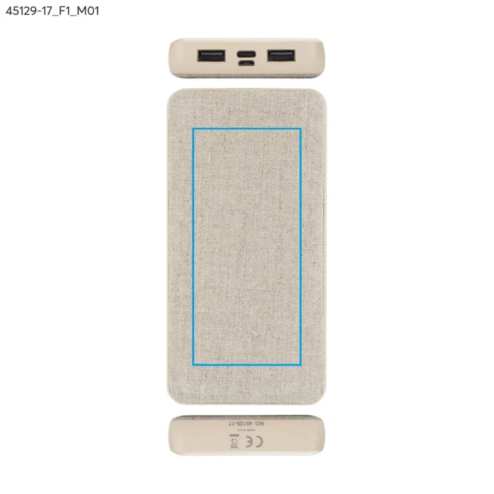 Schemat znakowania dla Termotransfer - F1 na gadżecie: REPPO powerbank eko 10000 mAh rPET, naturalny