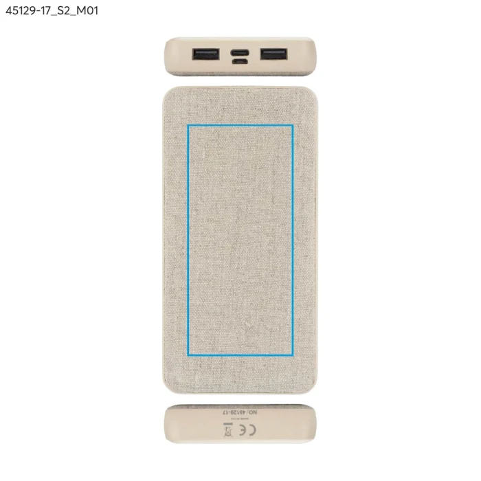 Schemat znakowania dla Sitodruk - S2 na gadżecie: REPPO powerbank eko 10000 mAh rPET, naturalny