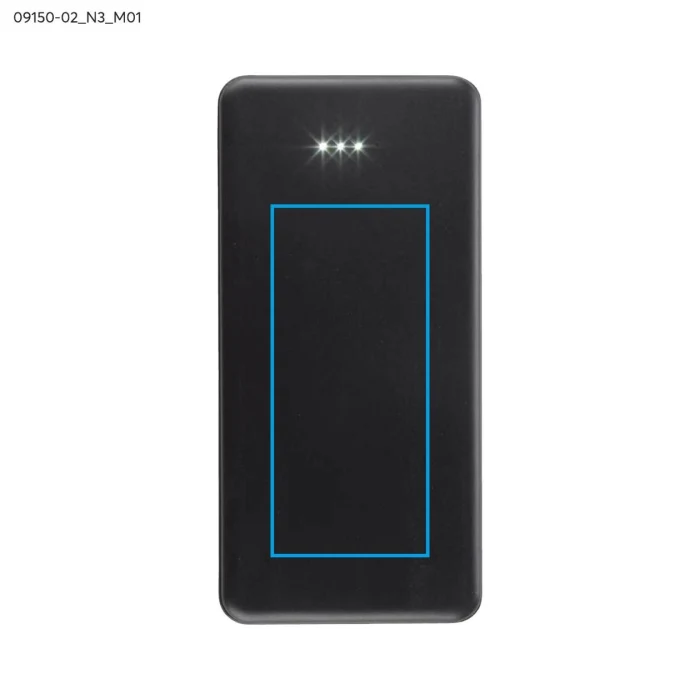 Schemat znakowania dla Tampondruk - N3 na gadżecie: Bardzo pojemny powerbank SIMPLE 10000mAh czarny matowy