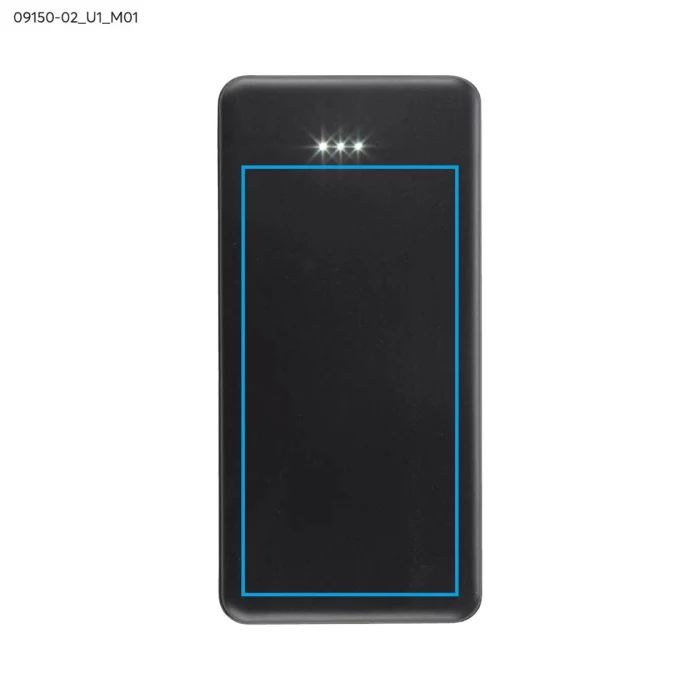 Schemat znakowania dla Nadruk UV - U1 na gadżecie: Bardzo pojemny powerbank SIMPLE 10000mAh czarny matowy