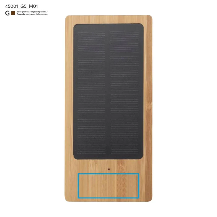 Schemat znakowania dla Grawerowanie laserowe - G5 na gadżecie: SONNEN powerbank ekologiczny bambusowy 10000 mAh