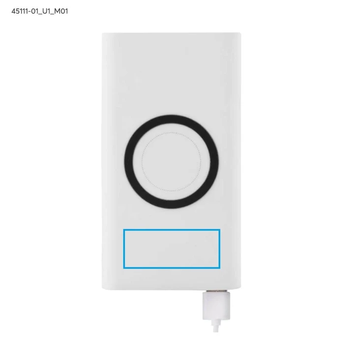 Schemat znakowania dla Nadruk UV - U1 na gadżecie: Powerbank z ładowaniem bezprzewodowym DOUBLE 8000 mAh